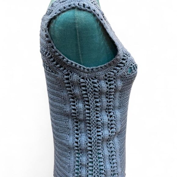 Massimo Dutti Silk Cotton Crocheted Knit Tank Top Size S - Picture 2 of 6